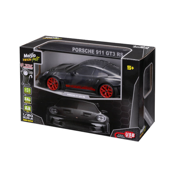 Remote Controlled Porsche 911 GT3 RS Black 1:24 Scale Special Pack