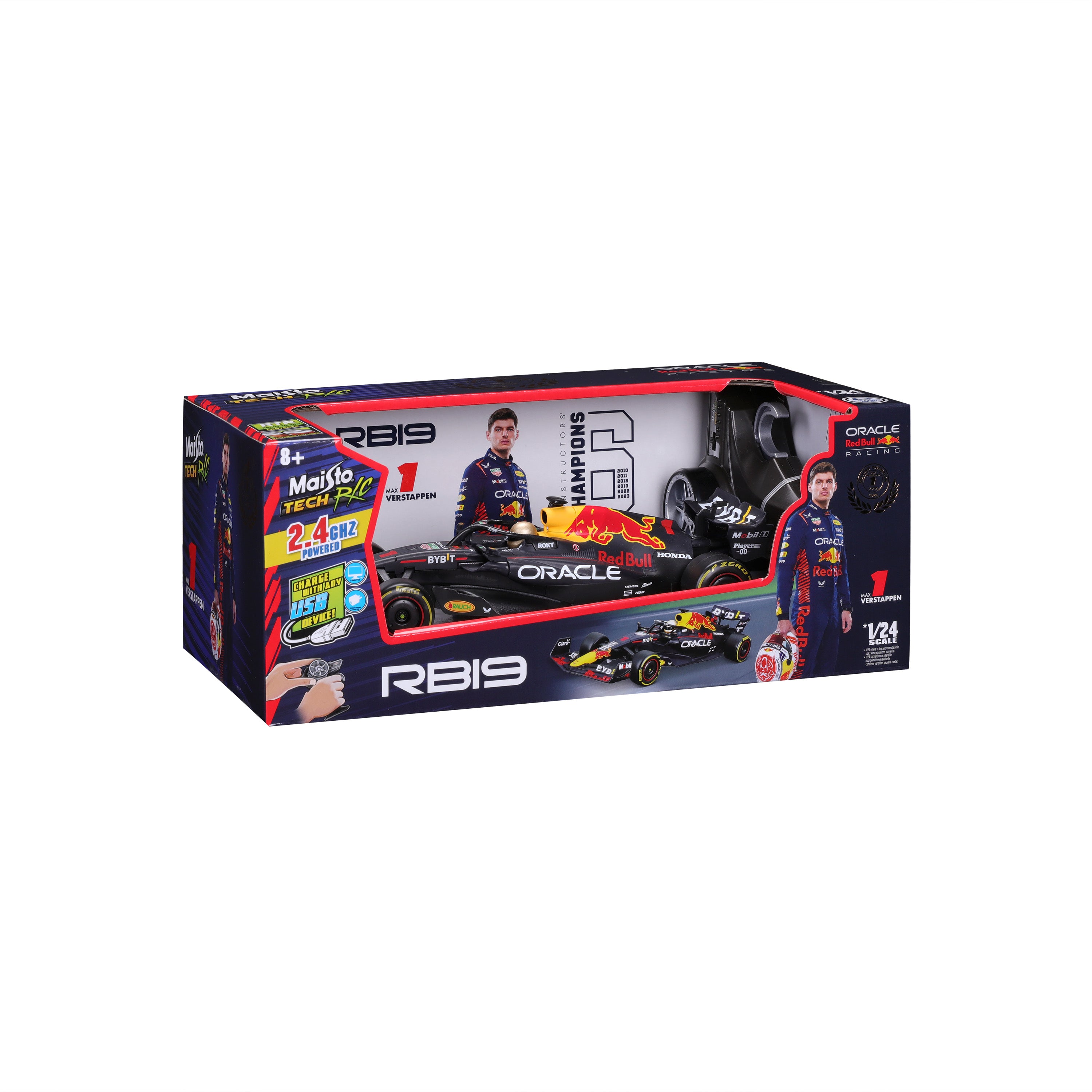 Remote Controlled F1 Red Bull RB19 2023 Max Verstappen 1:24 Red